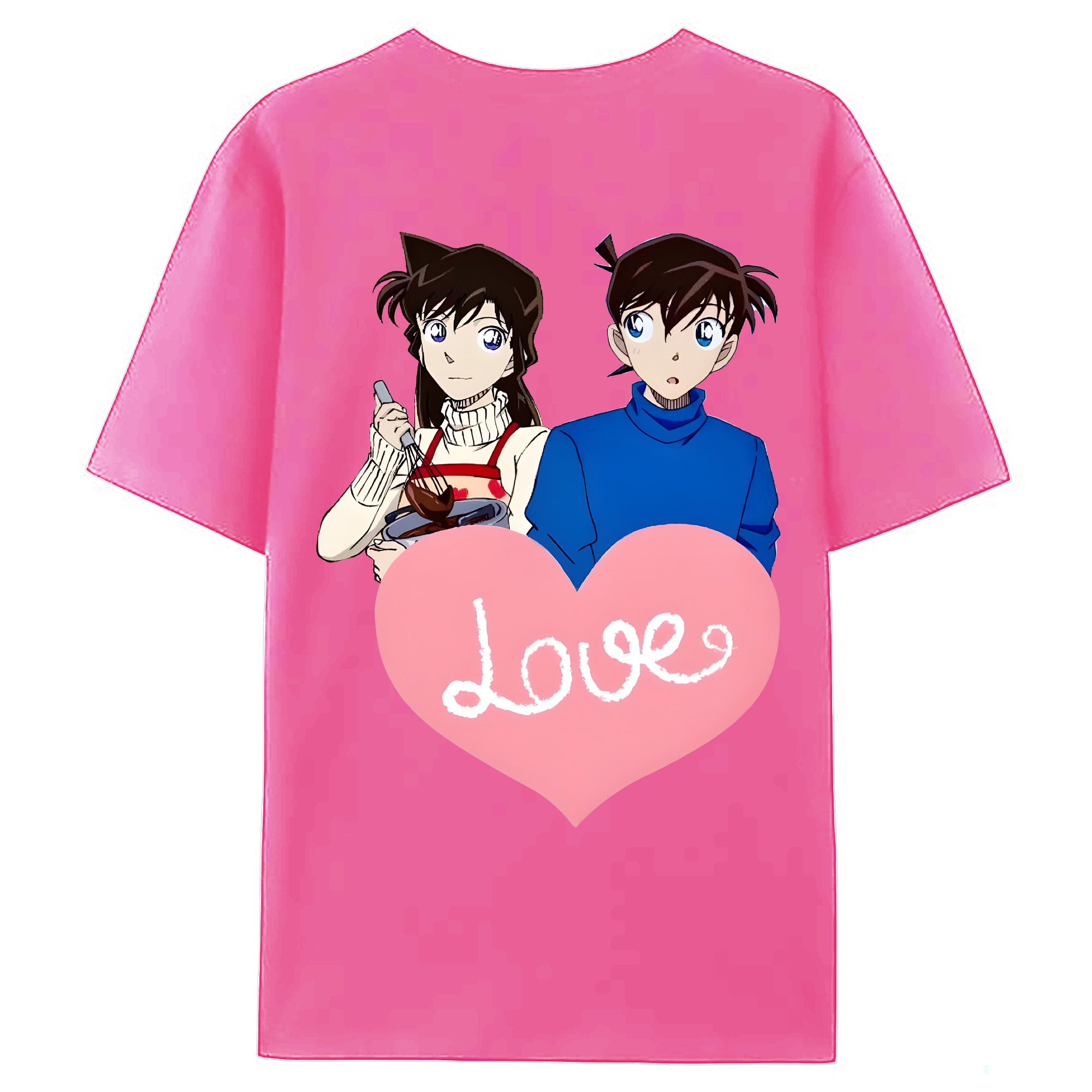 （画像用） 名探偵コナン 毛利 蘭 もうり らん、モーリ ラン Detective Conan Rachel Moore レディース半袖Tシャツ(バックプリント)